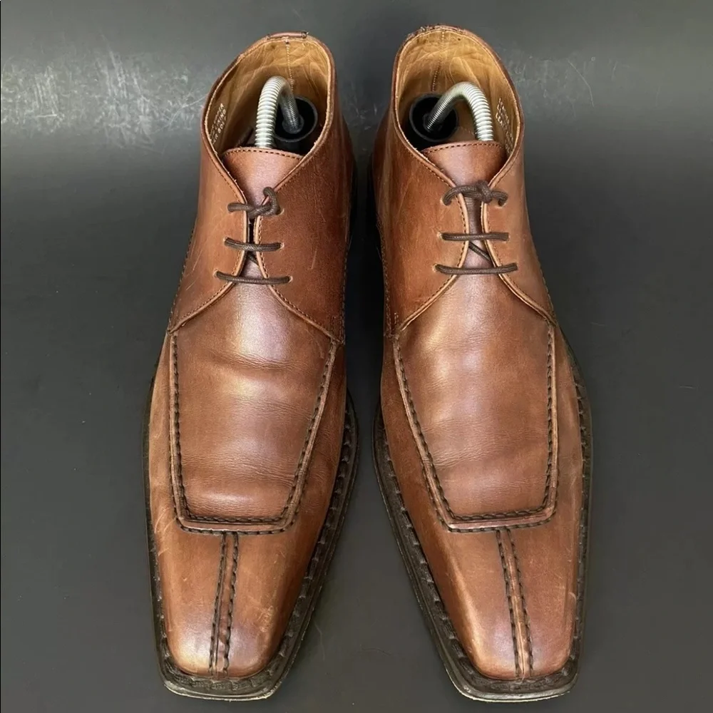 Soulier Dress Shoes Brown Leather Oxfords Mens 9.5 42.5 Italy